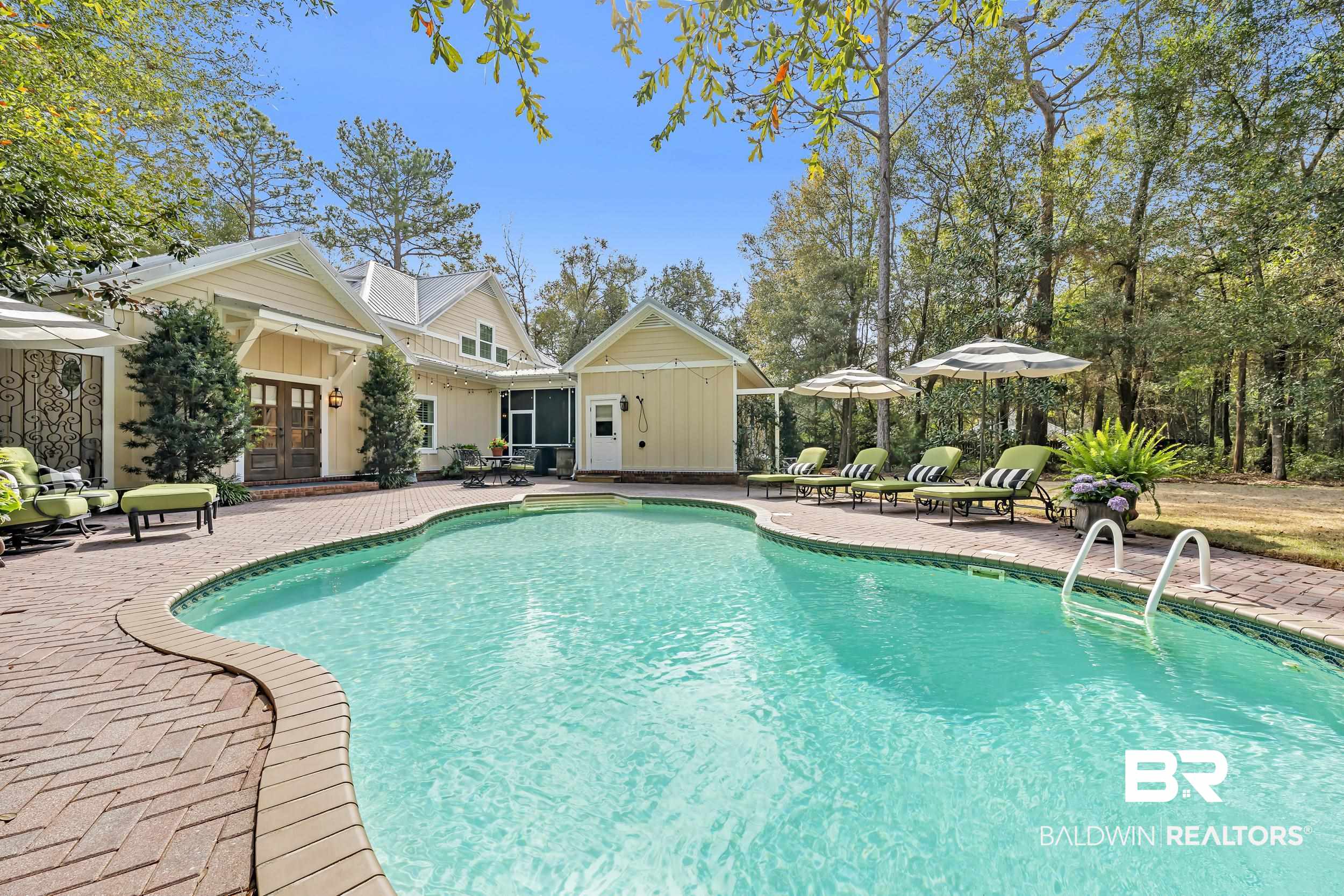 12161 Jessamine Street Magnolia Springs, AL 36555 - Photo 51 of 70 Outdoor pool featuring a patio area and french doors