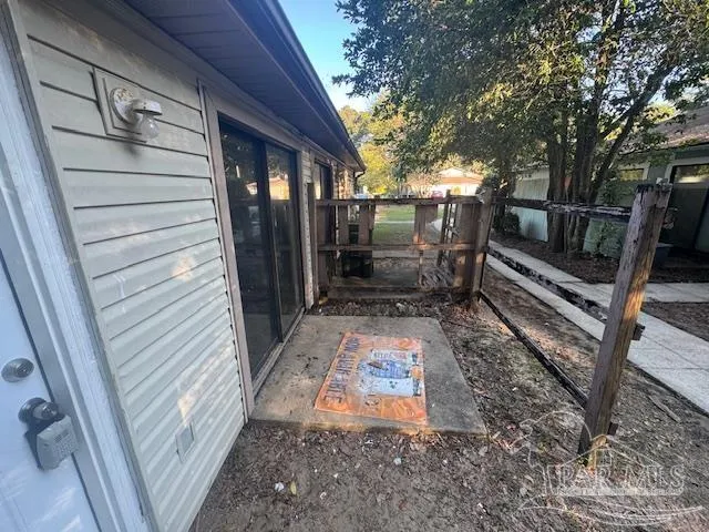 a view of outdoor space and deck