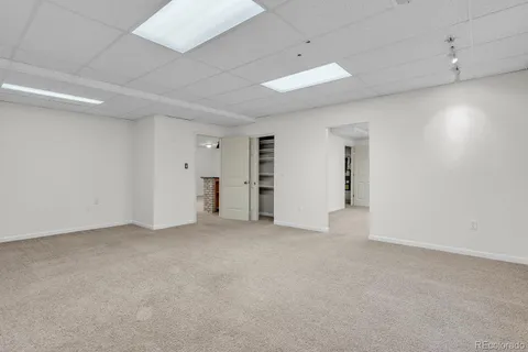 an empty room with an entryway
