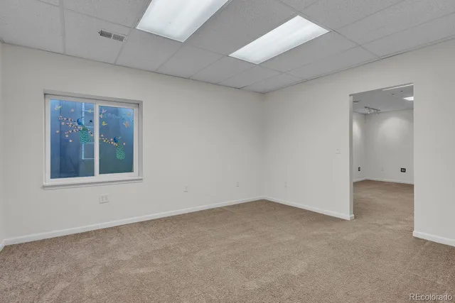 an empty room with a window