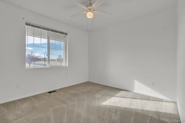 an empty room with a window