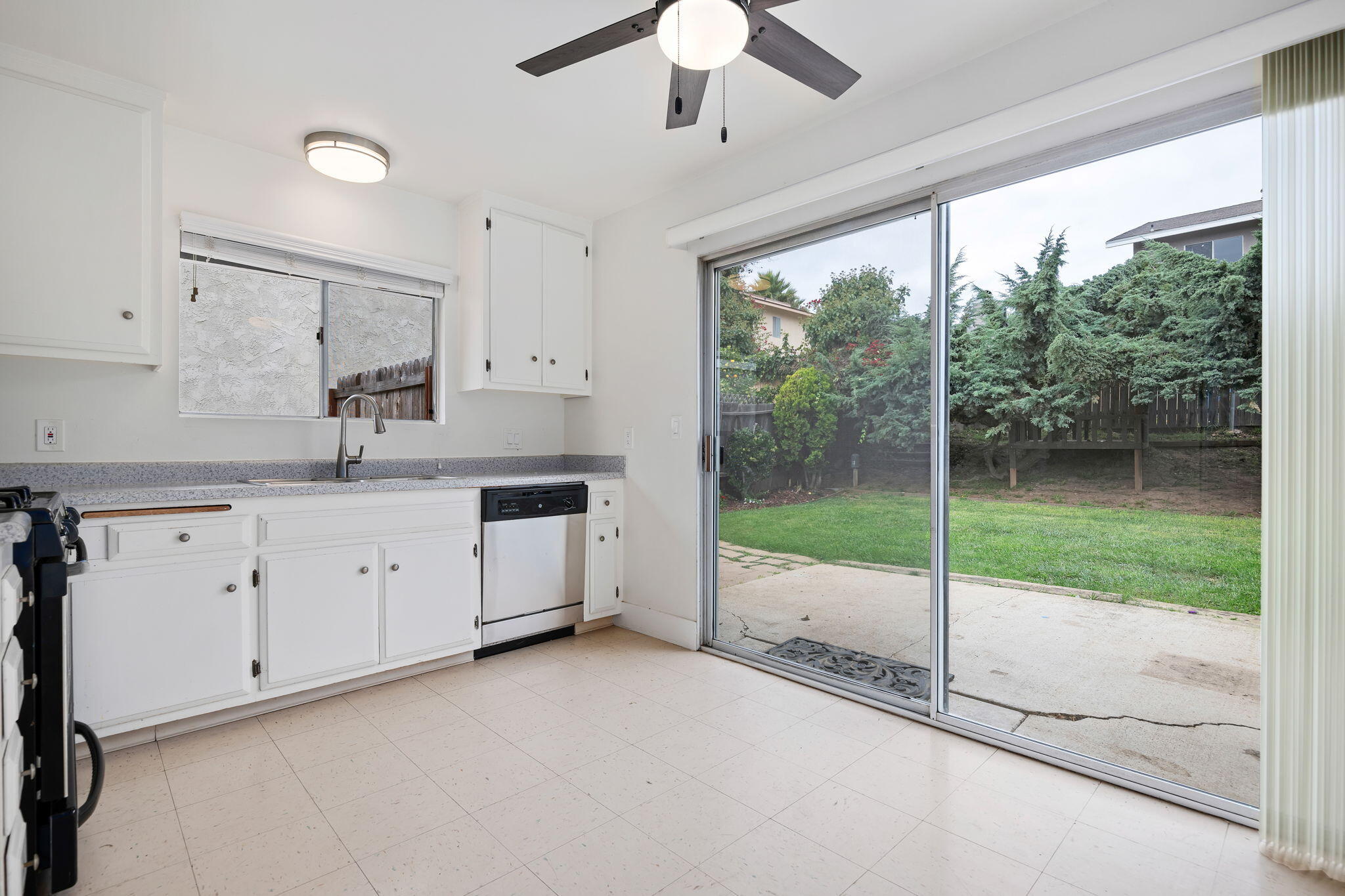 7344 Davenport Road Goleta, CA 93117 - Photo 8 of 21 a kitchen with a large window and a view of living room