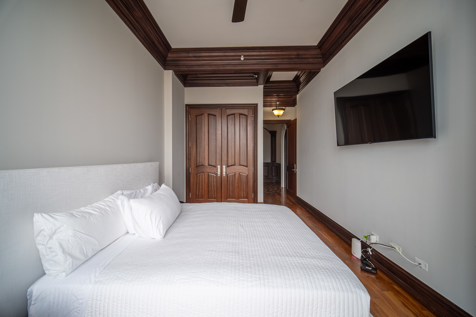 450 East Waterside Drive, Unit 3301 Chicago, IL 60601 - Photo 19 of 44 a bed room with a bed and a television