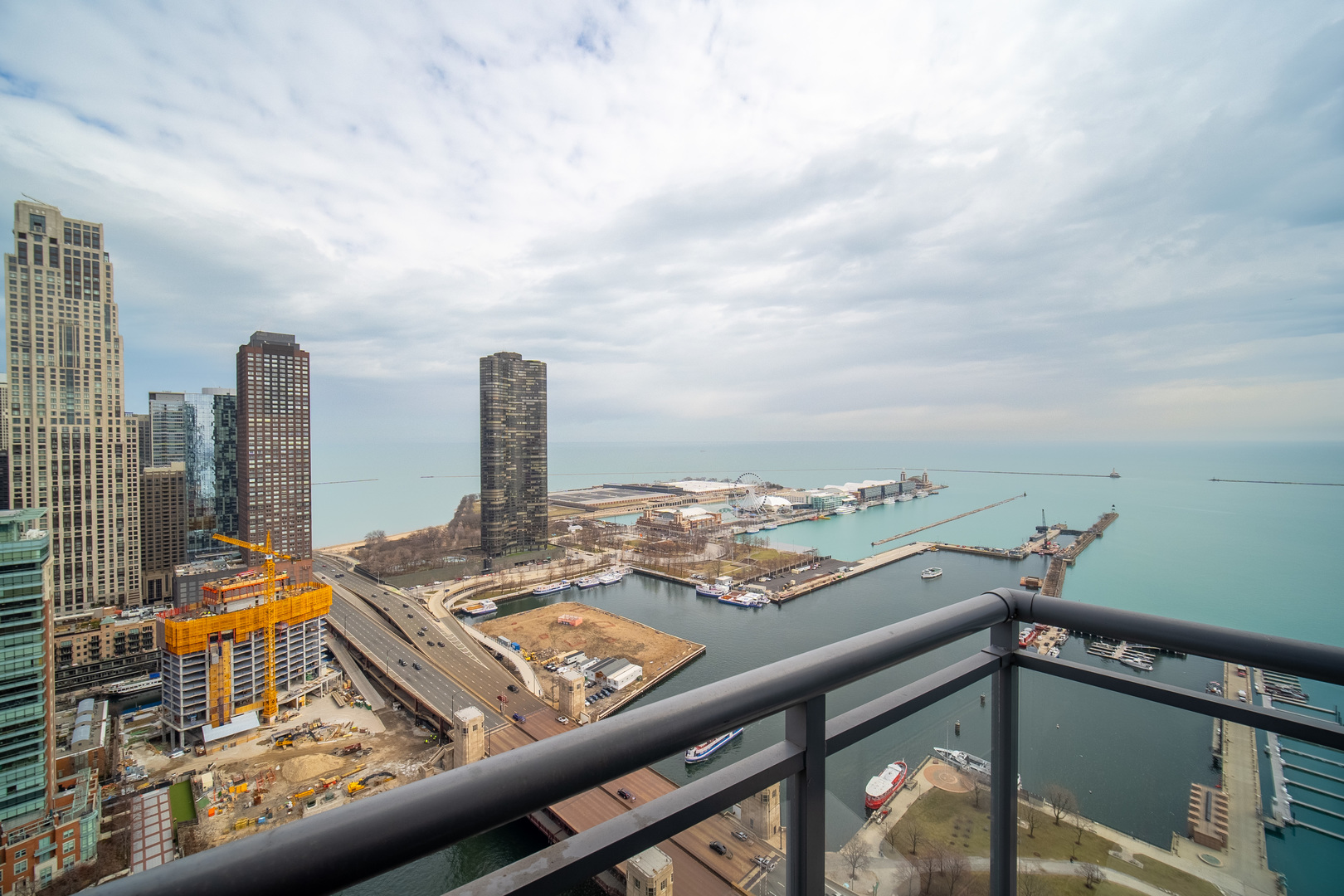 450 East Waterside Drive, Unit 3301 Chicago, IL 60601 - Photo 26 of 44 a view of a balcony with city view