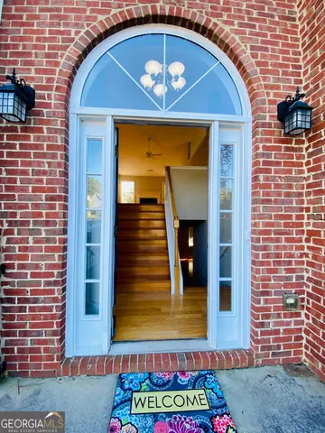 a view of a door with a door