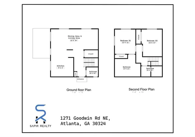 $1,900 | 1277 Goodwin Road Northeast, Unit 1271, Atlanta, GA 30324