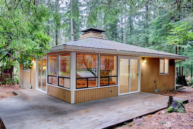 a view of outdoor space and deck