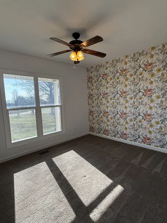 an empty room with a window