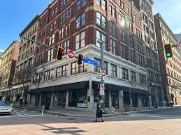 a front view of a building