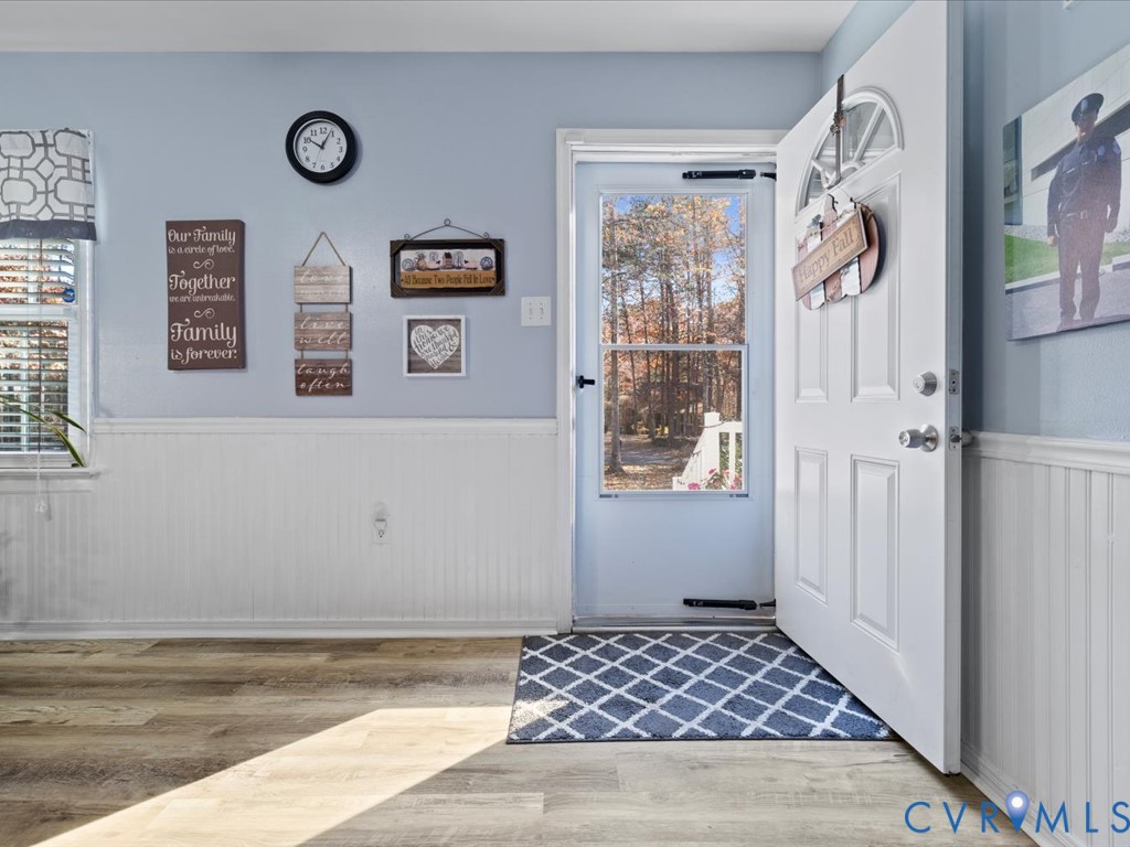 15415 Hopeful Church Road Bumpass, VA 23024 - Photo 3 of 27 a view of an entryway with wooden floor