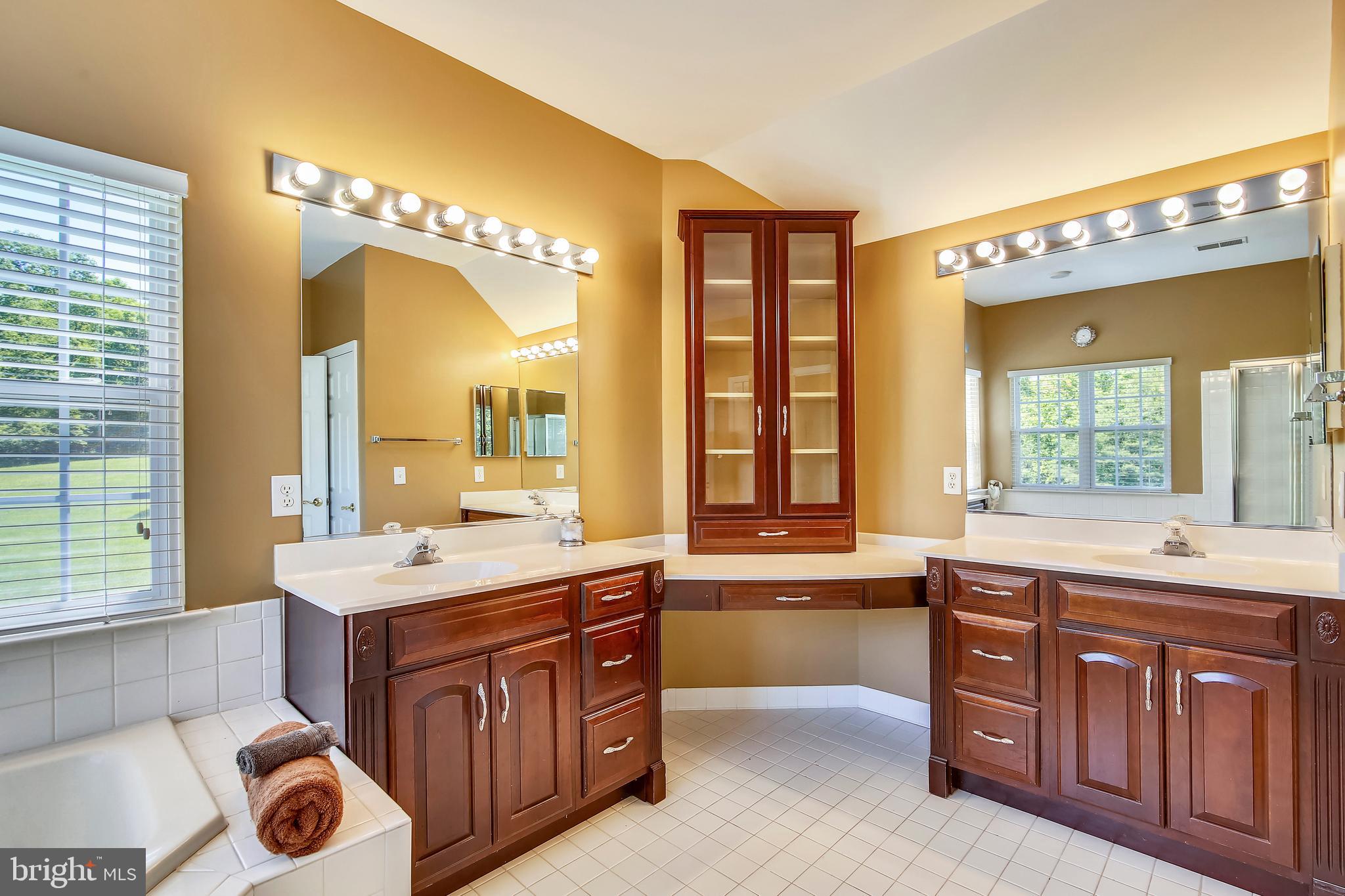 10819 Avonlea Ridge Place Damascus, MD 20872 - Photo 43 of 65 Ceramic Tiled Master Bathroom w/ Double Vanity