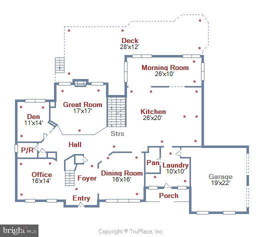 10819 Avonlea Ridge Place Damascus, MD 20872 - Photo 63 of 65 Main Level Floorplan