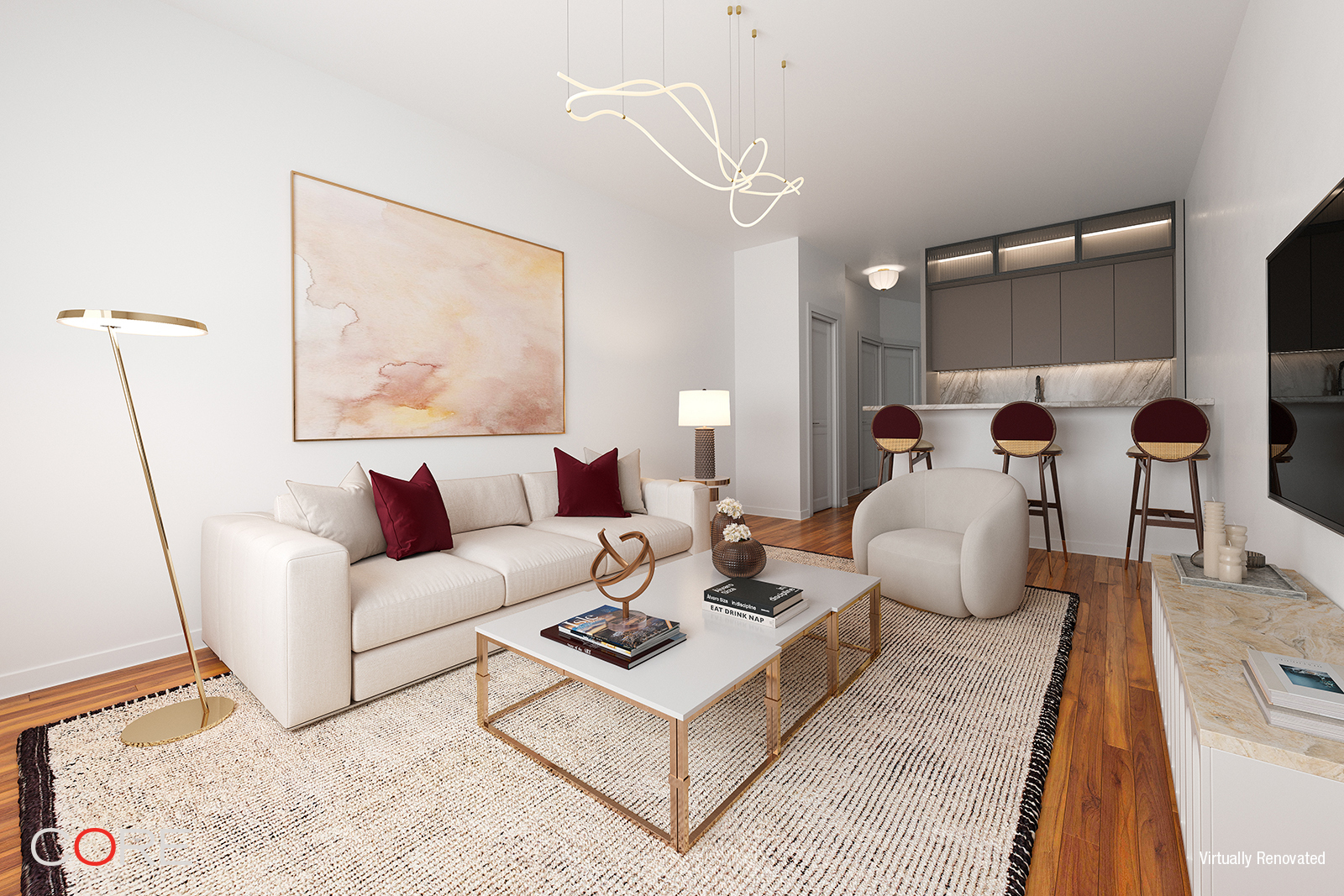 415 East 80th Street, Unit 5S Manhattan, NY 10075 - Photo 1 of 10 a living room with furniture and a rug
