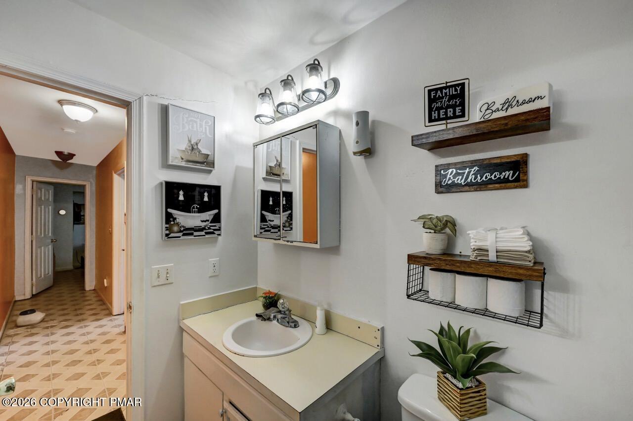 844 South Front Street Allentown, PA 18103 - Photo 35 of 45 a bathroom with a sink a mirror and a potted plant