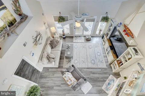 a view of a livingroom with a staircase