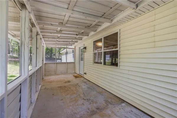 a view of a porch