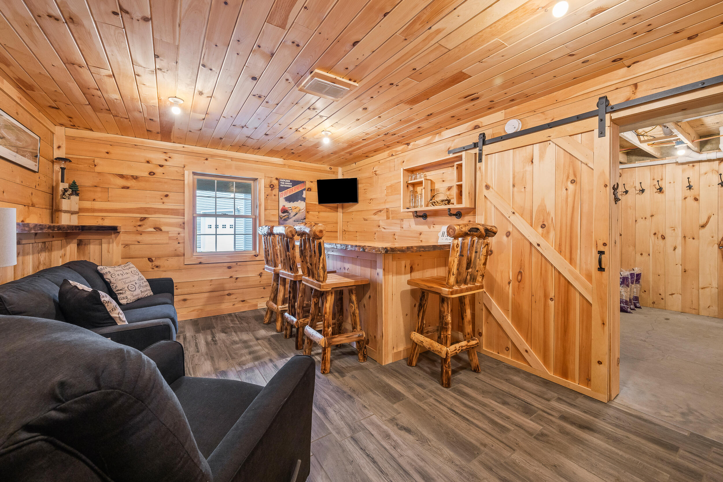 183 Camp Waya Awi Road Dallas Plt, ME 04970 - Photo 27 of 43 Basement Family Room