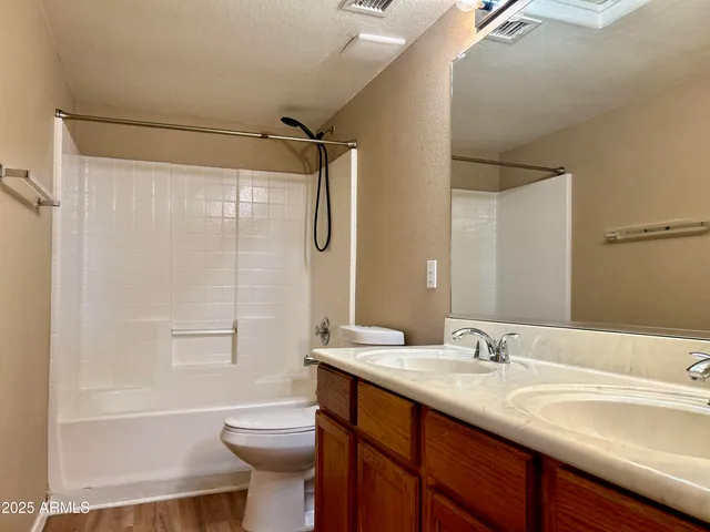 a view of a room that has a window in it