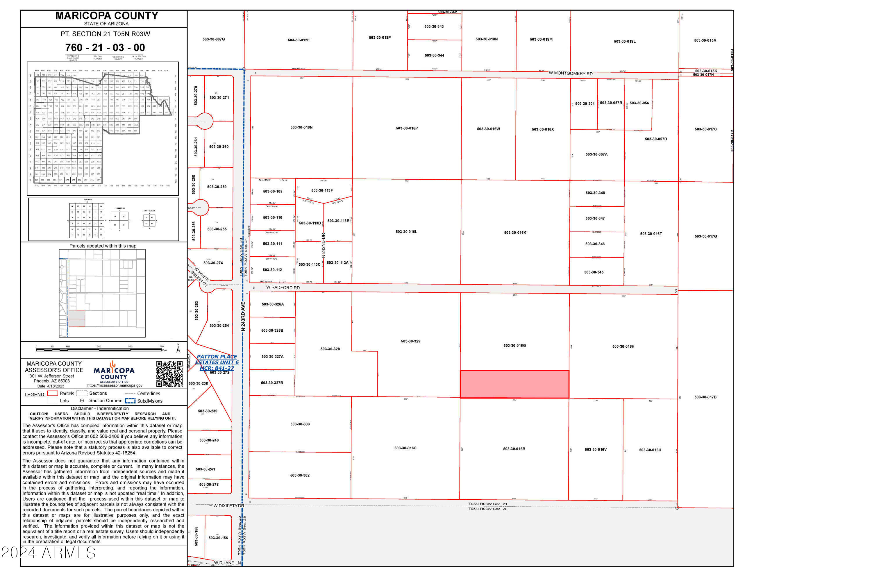 0 West Radford Road, Unit 2 Wittmann, AZ 85361 - Photo 5 of 5 Parcel Map lot 2