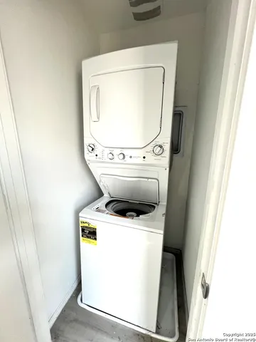 a close view of washer and dryer