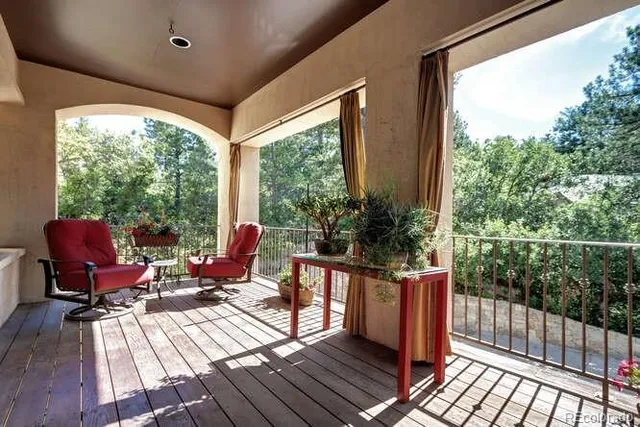 a outdoor space with furniture