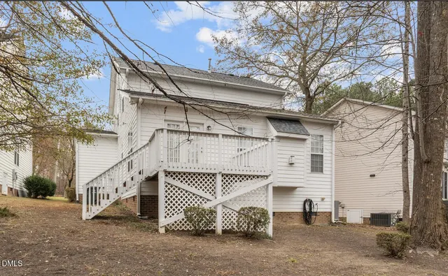 a view of a house with a street