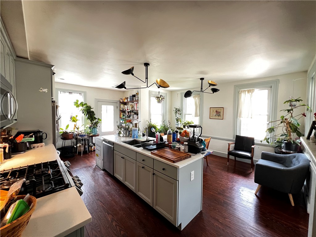 191 Transit Street, Unit 2 Providence, RI 02906 - Photo 6 of 21 Eat-in kitchen with door leading to private balcony