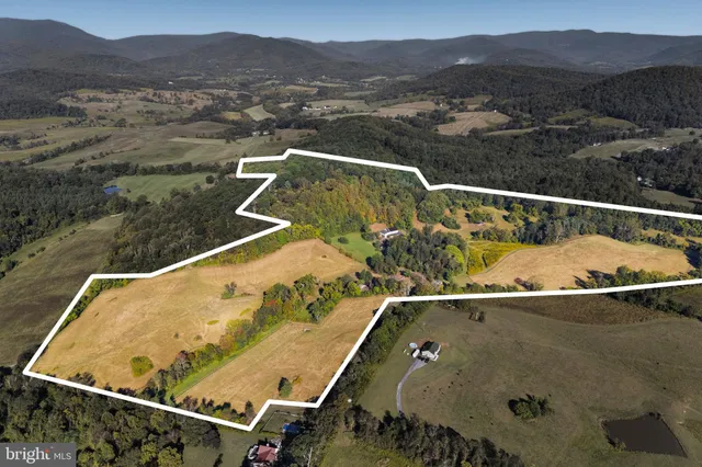 a view of a swimming pool with a mountain