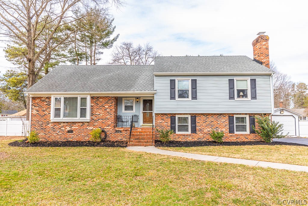 8202 Cardova Road Richmond, VA 23227 - Photo 2 of 48 FRONT ELEVATION, PAVED DRIEWAY, LANDSCAPED