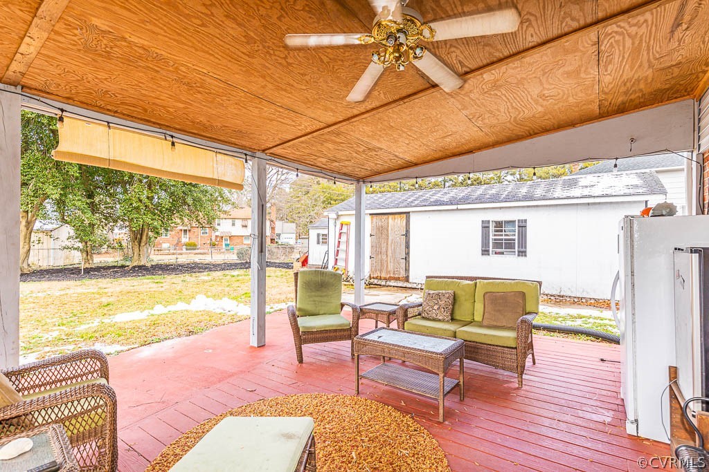 8202 Cardova Road Richmond, VA 23227 - Photo 7 of 48 LARGE PATIO W/ CEILING FAN