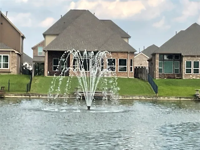 a view of a lake with a mountain in the background