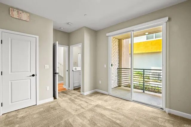 a city view with tall buildings