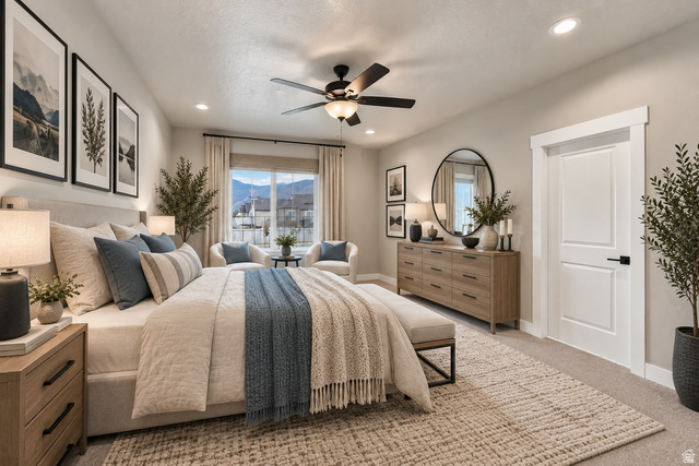 754 West 400 North Mapleton, UT 84664 - Photo 25 of 86 Virtually Staged for Decor Ideas. Owners romantic suite, with walk-in bathroom with separate tub shower, sinks, closets. This room has it all.