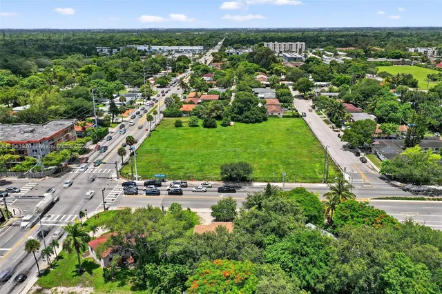 an aerial view of a city