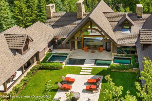 a aerial view of a house