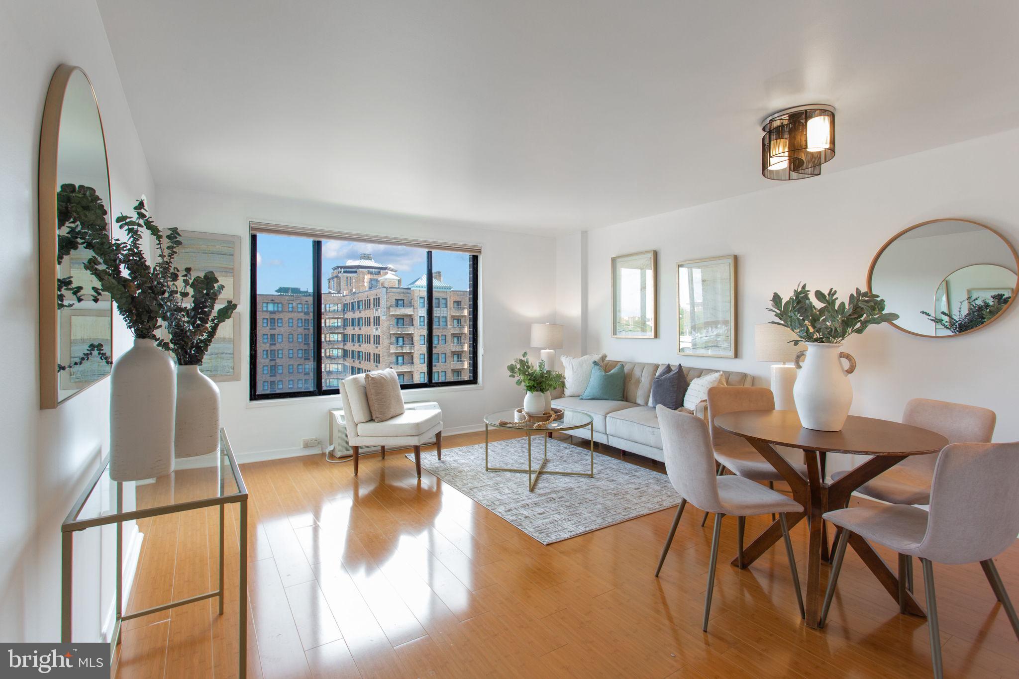 2501 Calvert Street Northwest, Unit 802 Washington, DC 20008 - Photo 10 of 20 a living room with furniture and a potted plant