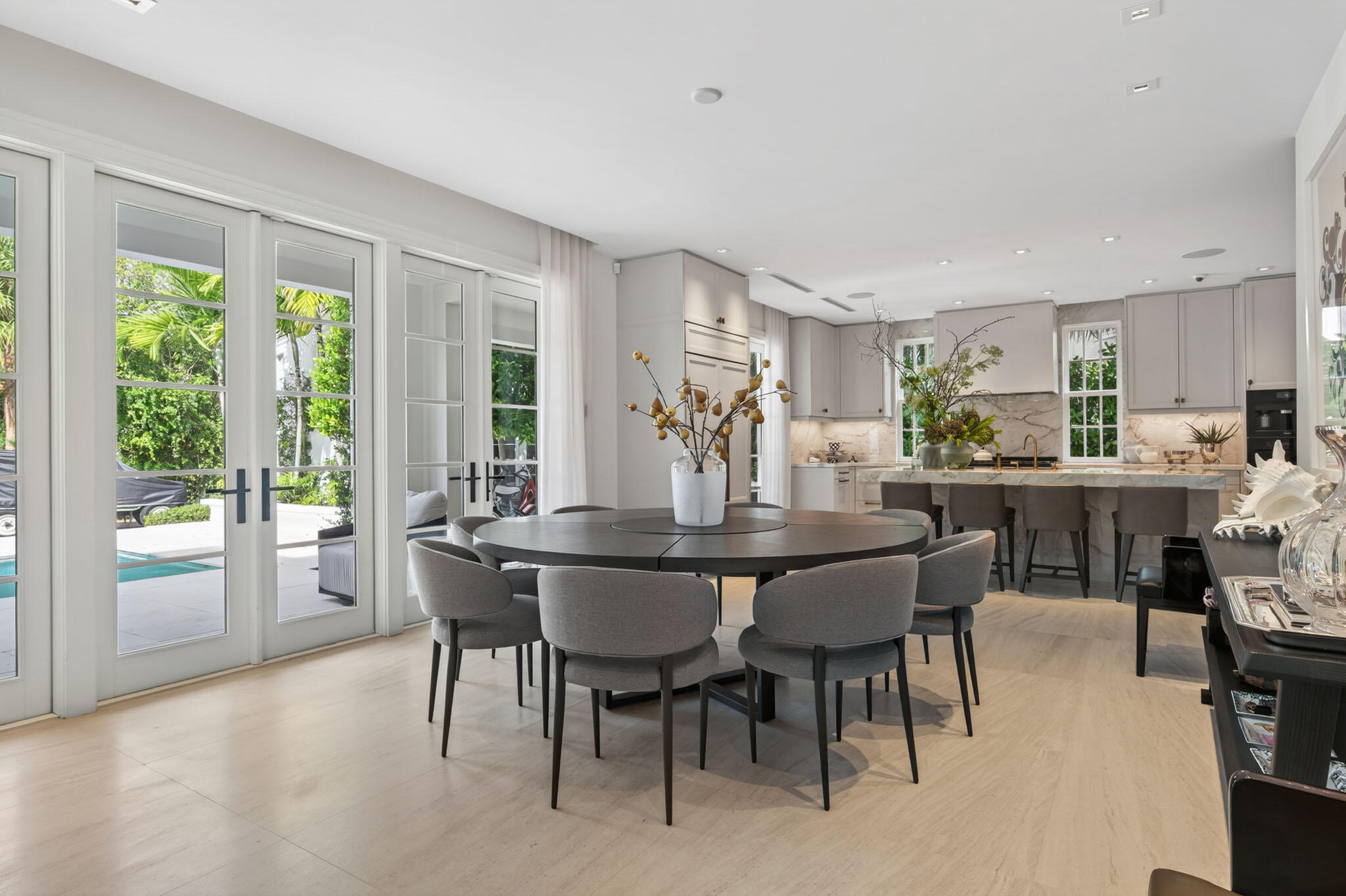 142 South County Road Palm Beach, FL 33480 - Photo 4 of 31 a view of a dining room with furniture window and outside view