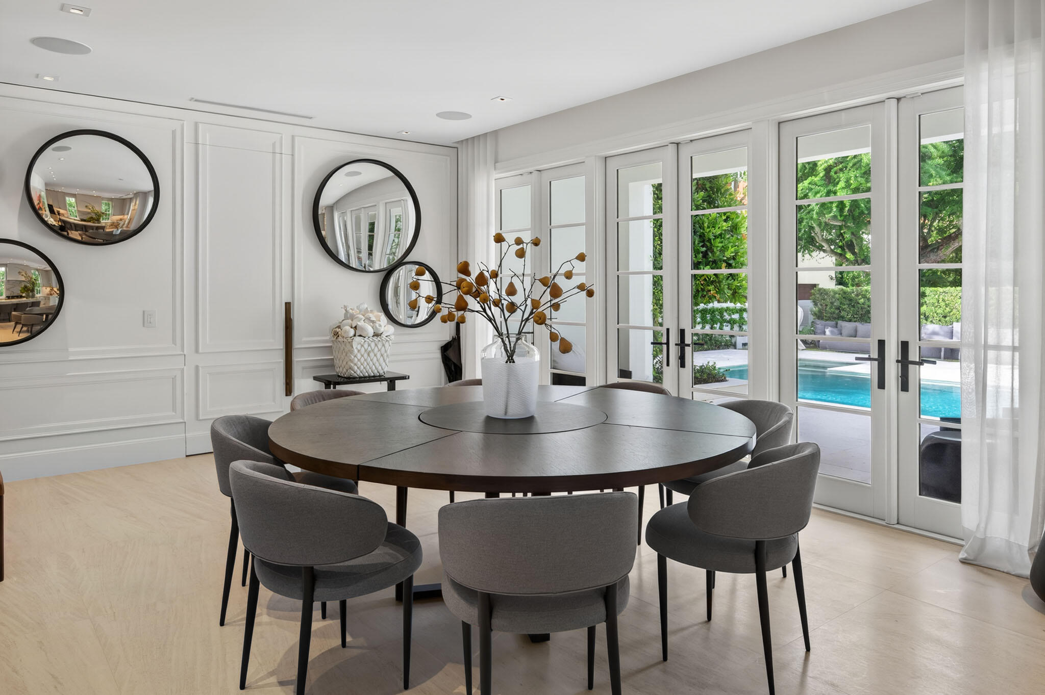 142 South County Road Palm Beach, FL 33480 - Photo 10 of 31 a dining room with furniture and wooden floor