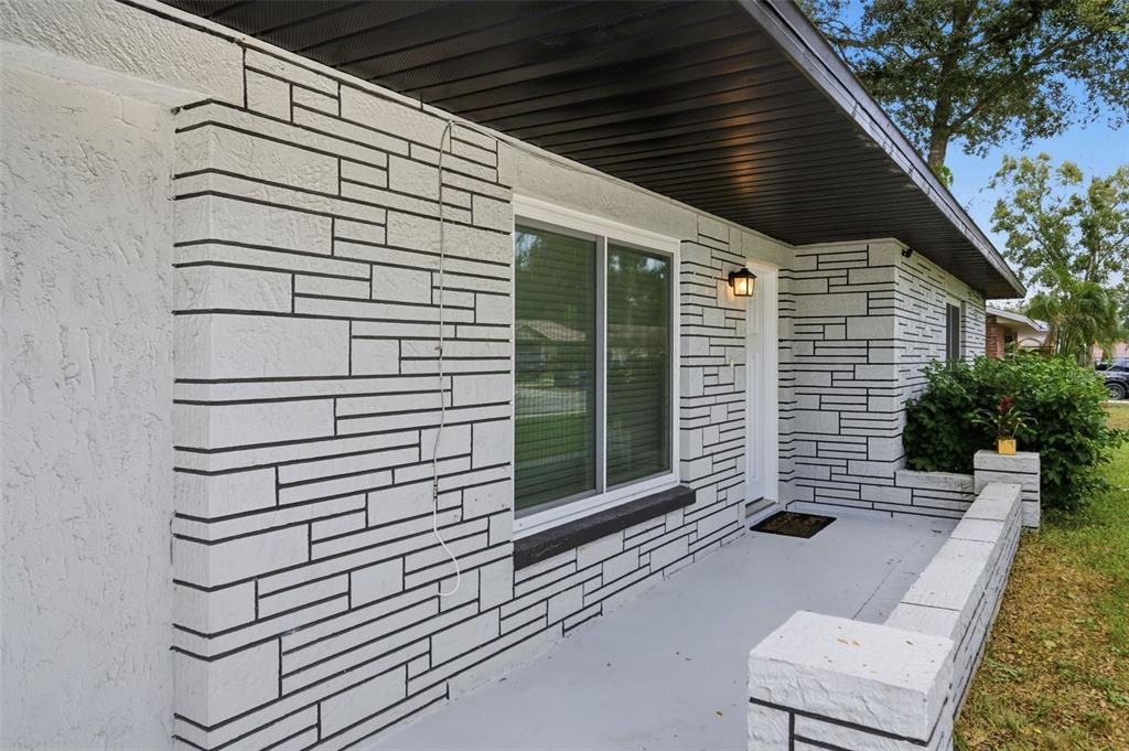 1113 Oakhill Street Seffner, FL 33584 - Photo 34 of 44 a view of backyard with a chair and potted plant