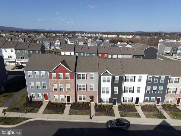 a front view of a building with street view