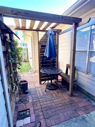 a view of outdoor space with seating