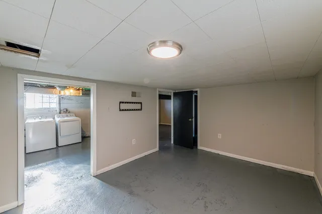 a view of a livingroom with a couch