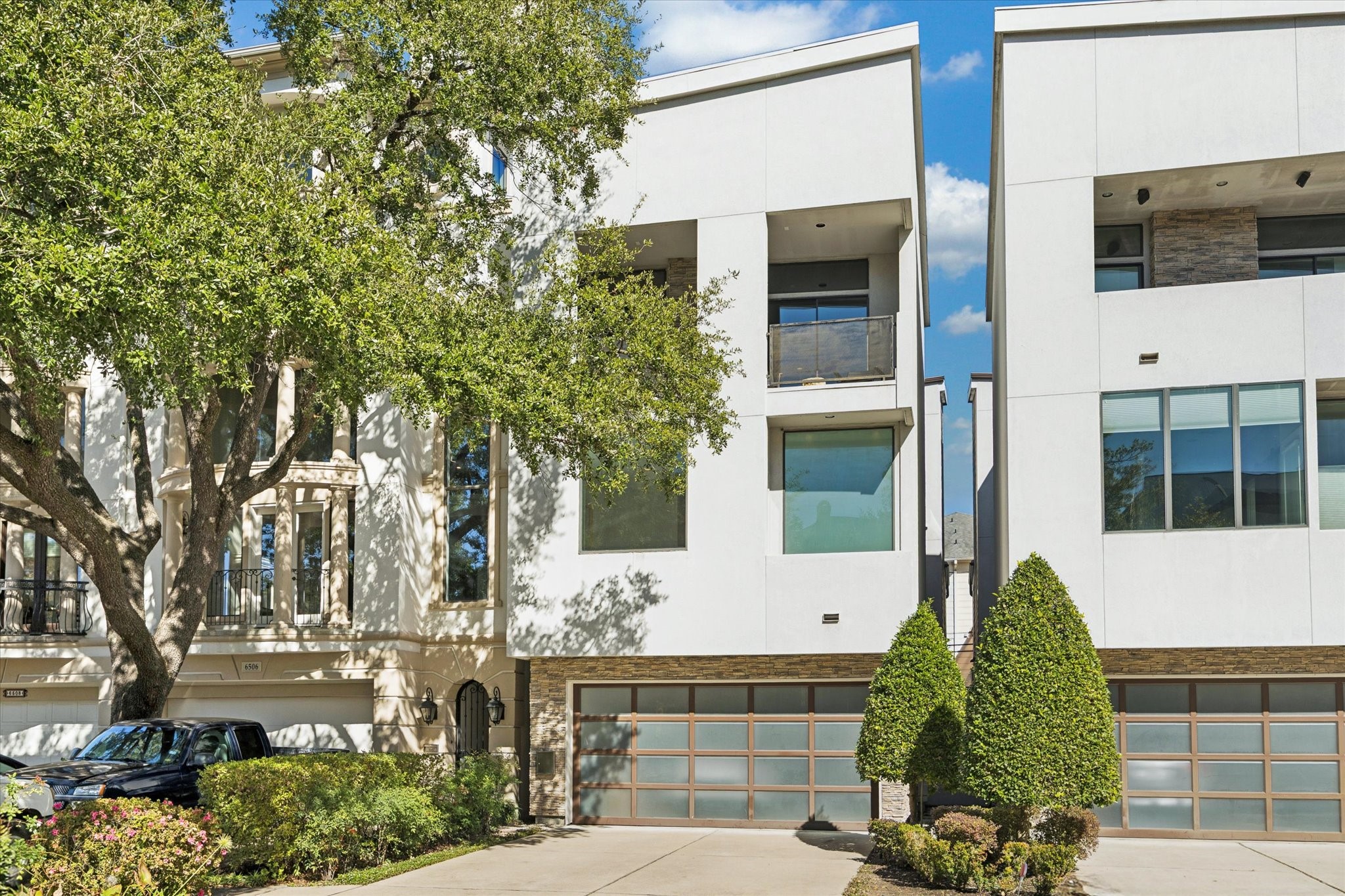 A stunning three-story contemporary in Camp Logan, steps from Memorial Park.