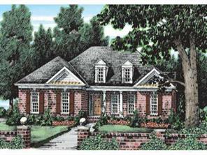 front view of a house with a garden