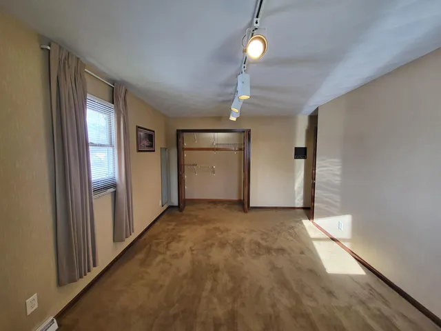 an empty room with a window