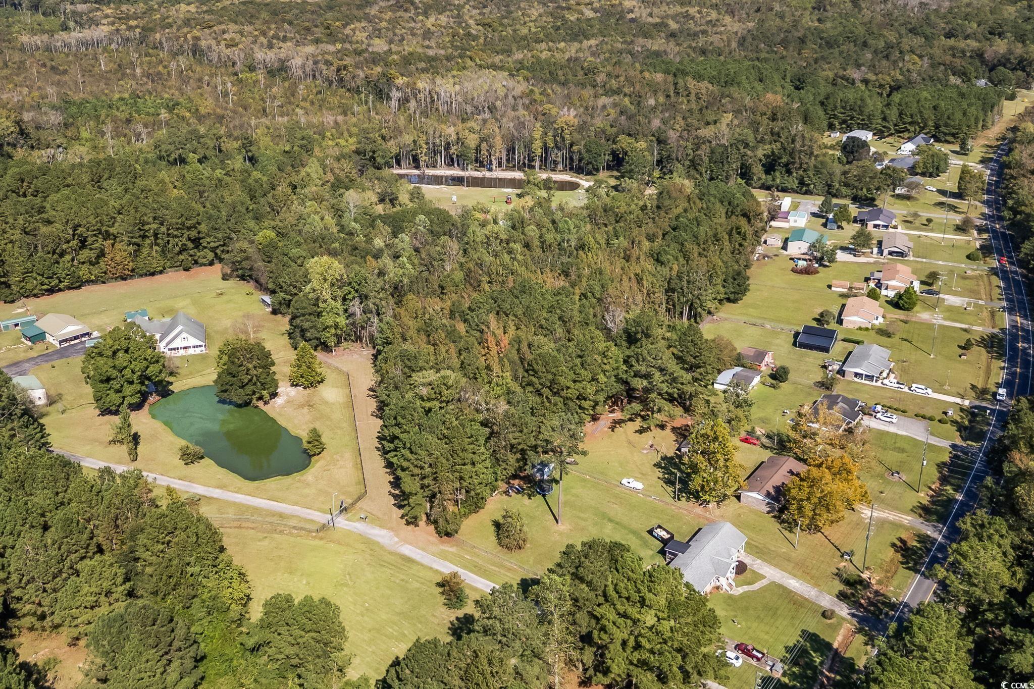 472 Highway 472 Conway, SC 29526 - Photo 9 of 30 Aerial view of property's location featuring a large body of water and a heavily wooded area