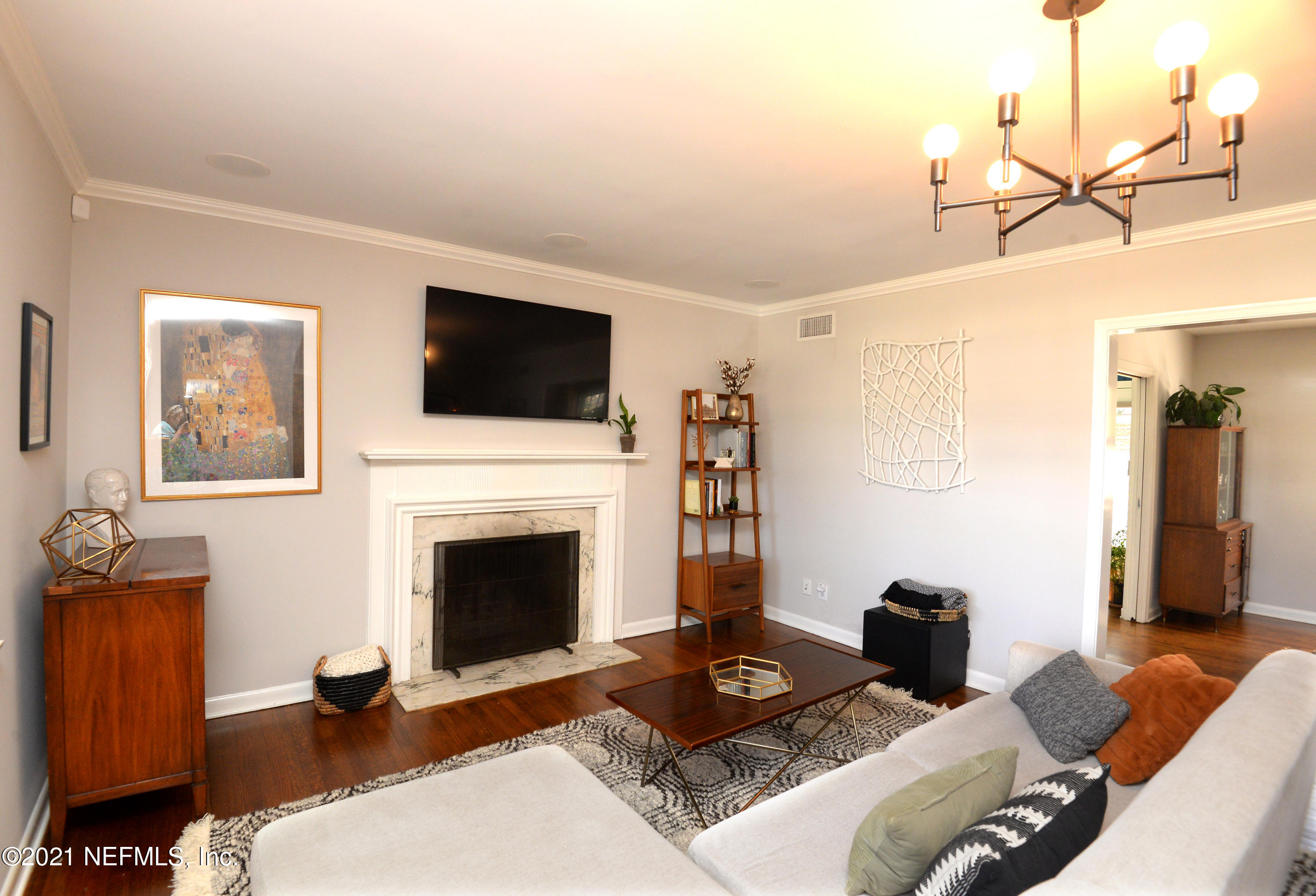 4722 Eton Lane Jacksonville, FL 32210 - Photo 8 of 43 Living Room with Fireplace View and View