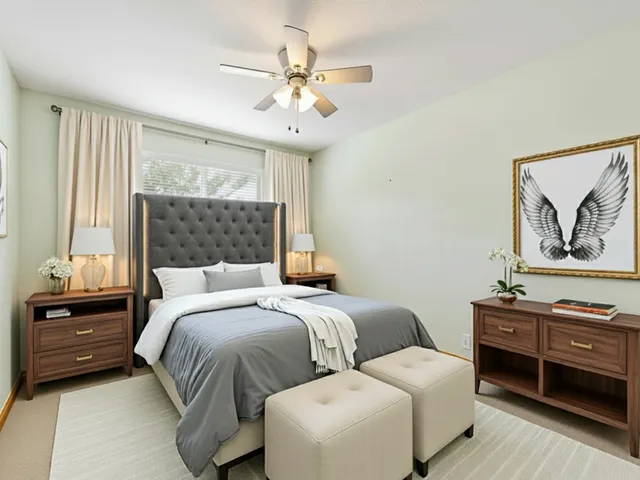 a view of a chair and tables in the balcony