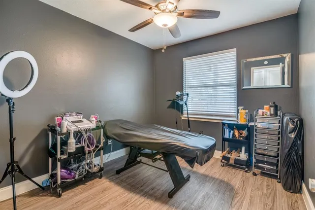 a view of a workspace with furniture