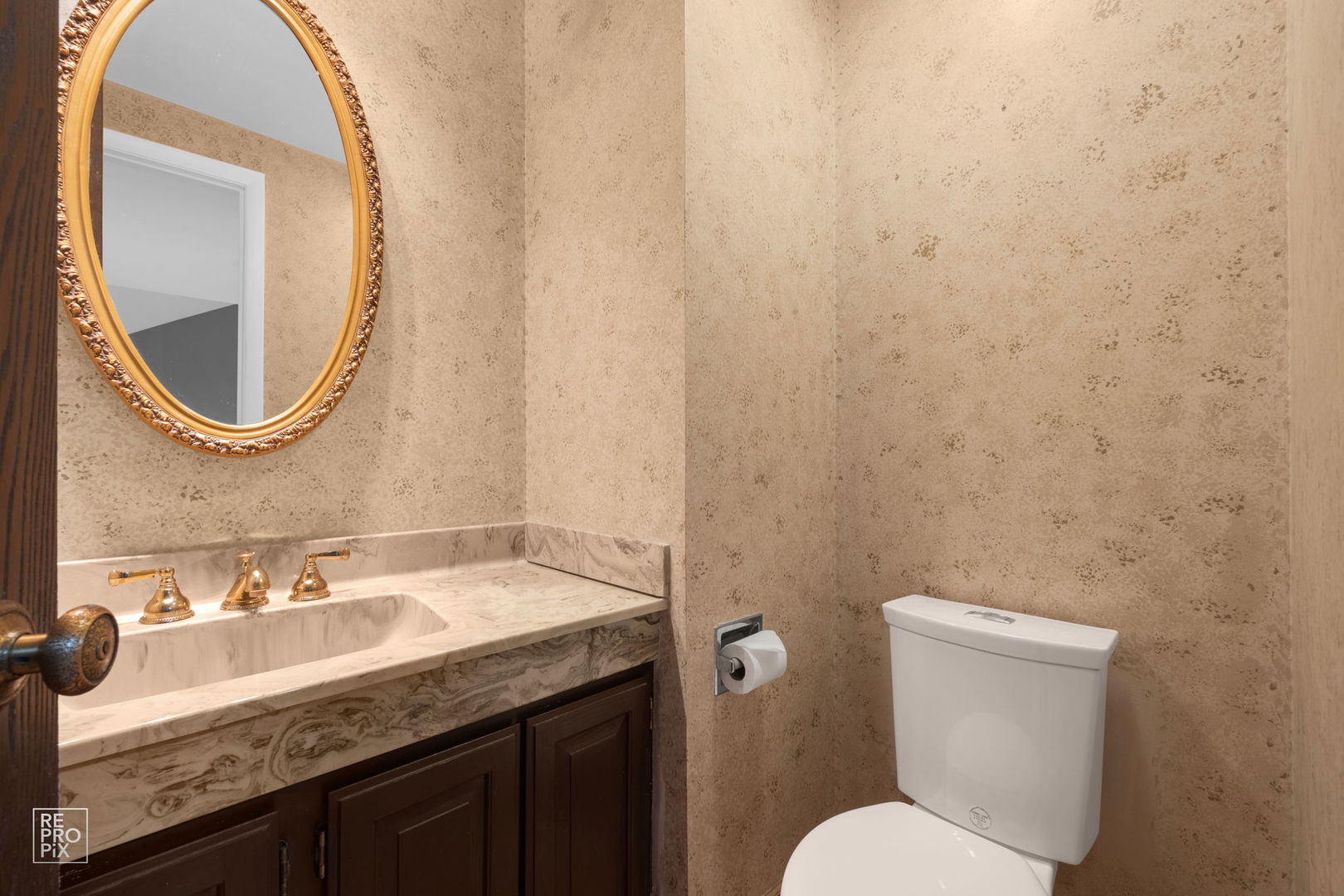 2627 Smith Street Rolling Meadows, IL 60008 - Photo 13 of 23 a bathroom with a granite countertop sink and a mirror